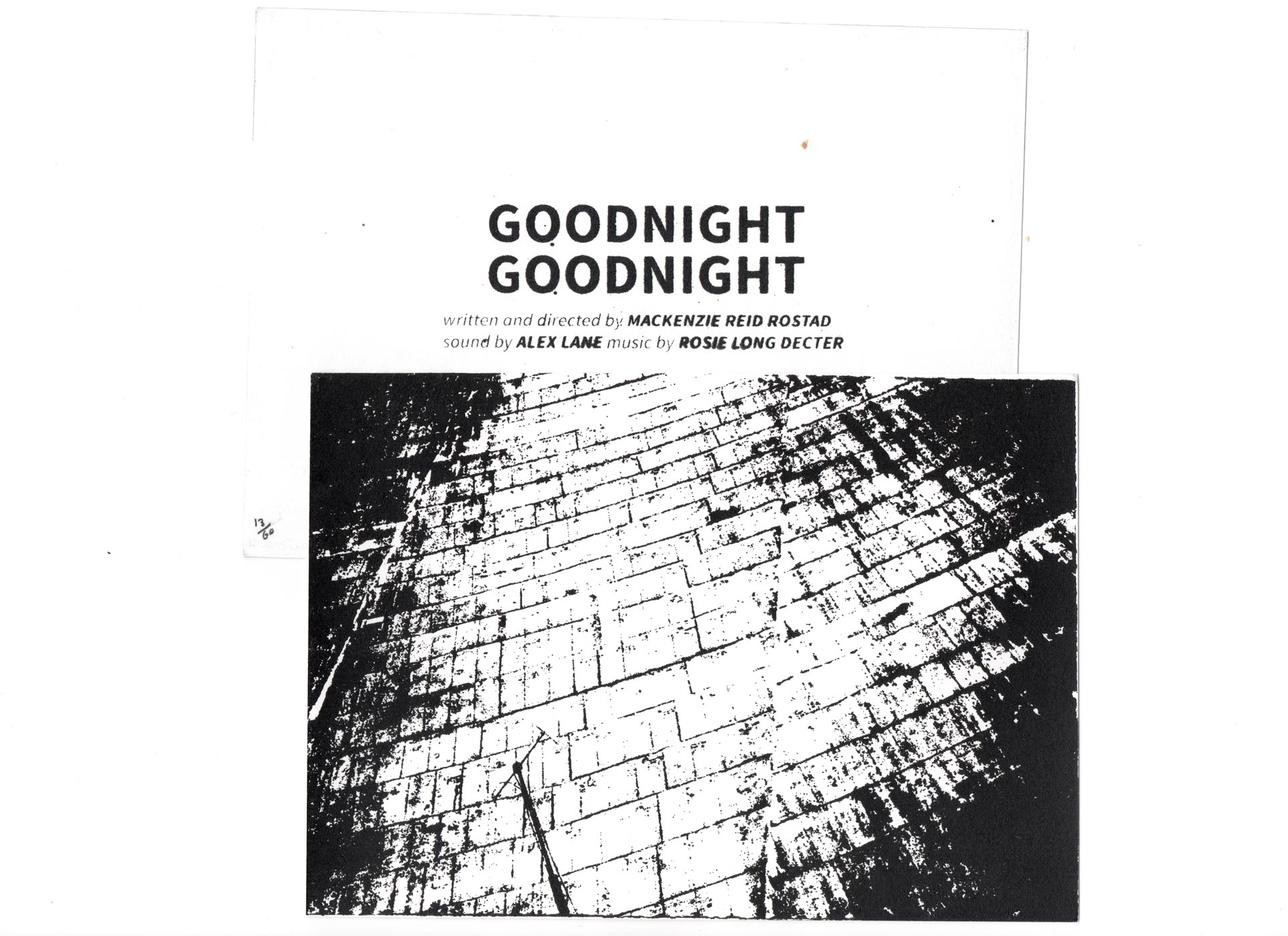 Goodnight Goodnight (2020) Postcard Black